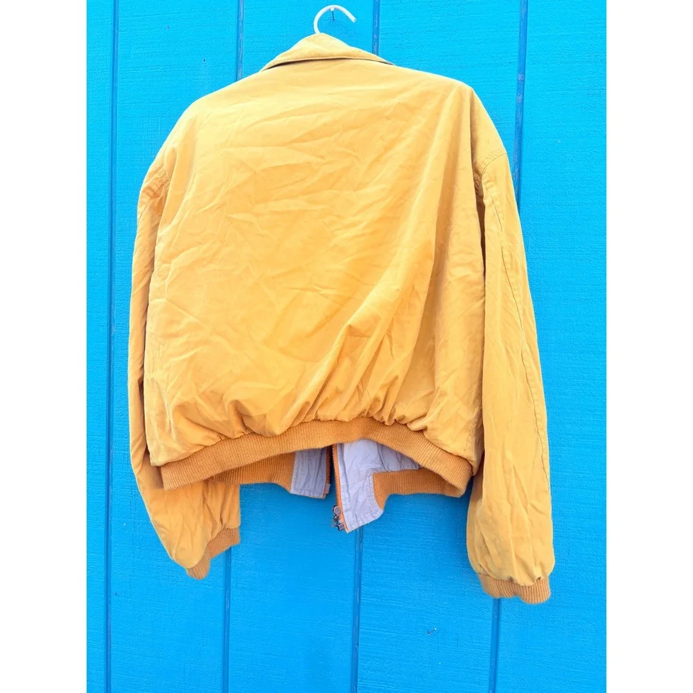 Faconnable Albert Goldberg Mustard‎ Yellow Bomber Jacket Water Repellent Size L